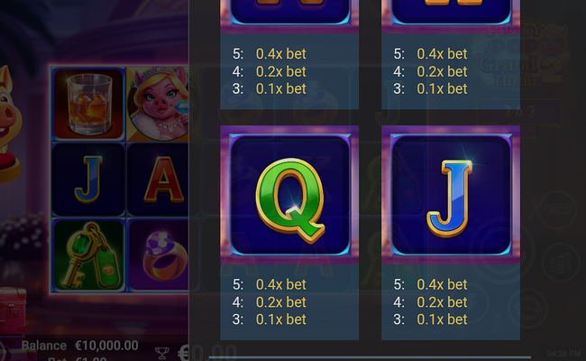 piggy pop grand affair 2 paytable 5