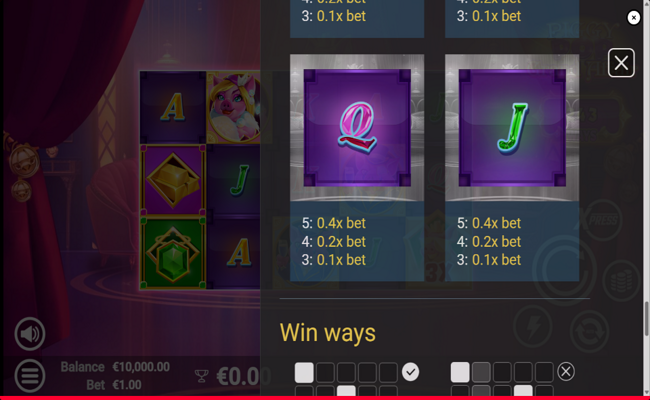 piggy pop grand affair paytable 7