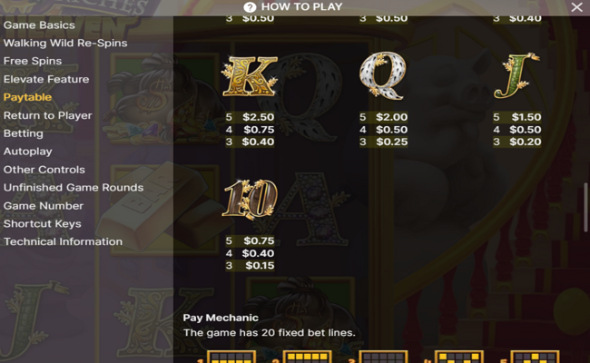 piggy riches 3 hog heaven paytable 2