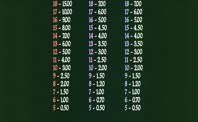 plunderland paytable 2