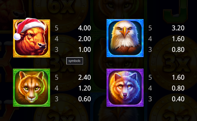 polar buffalo extreme hold and win 25000 paytable 1