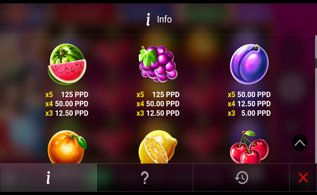 pome race 20 paytable 3