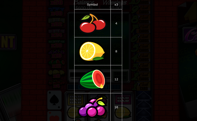 pots o luck paytable