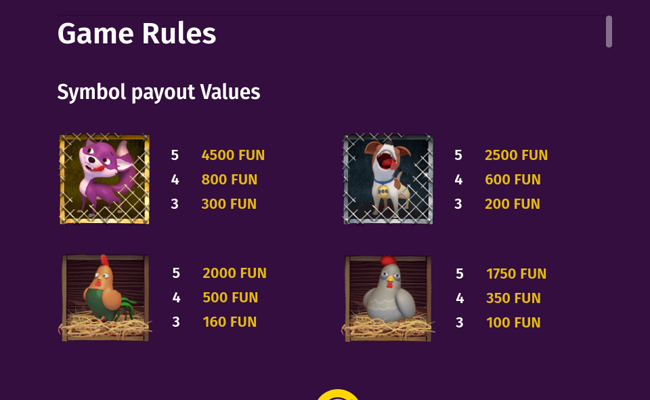 purple fox paytable