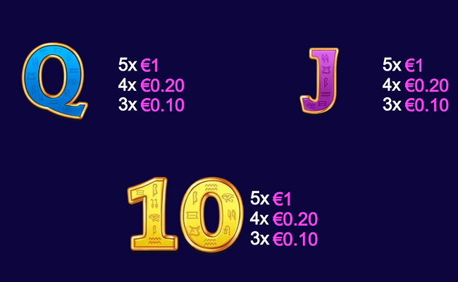 queen of the 3 pyramids cash collect paytable 3