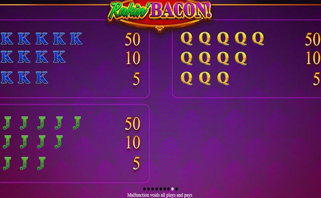 rakin bacon paytable 3