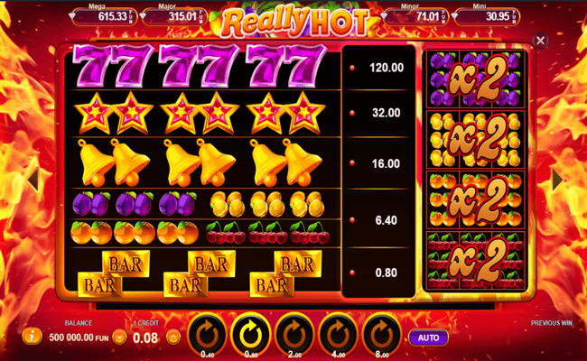 really hot paytable