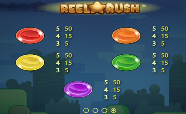 reel rush paytable 2