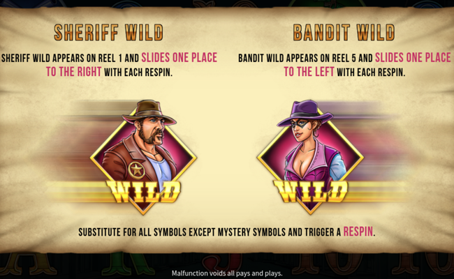 reel sheriff paytable 1