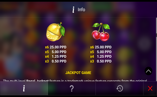 regal spins 100 6 paytable 4