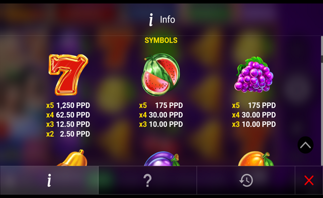 regal spins 20 paytable 2