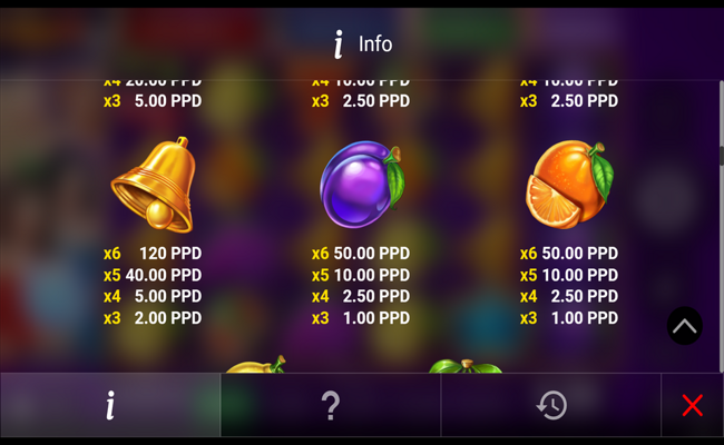 regal spins 40 6 paytable 3