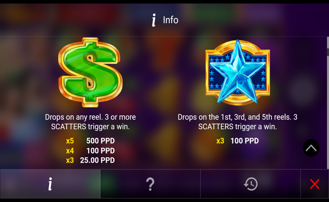 regal spins 5 paytable 1
