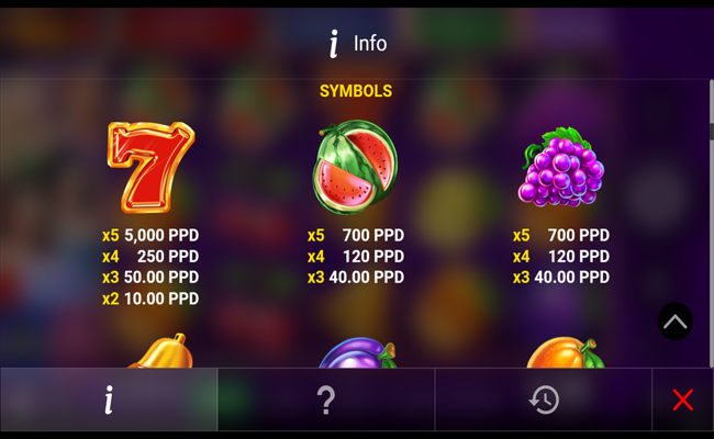 regal spins 5 paytable 2