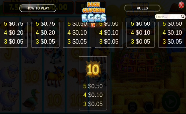 rich cluckin eggs ultimate paytable 3