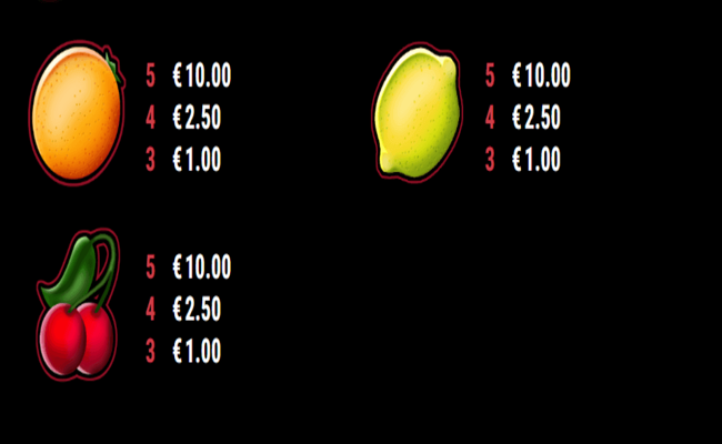 royal seven double rush paytable2
