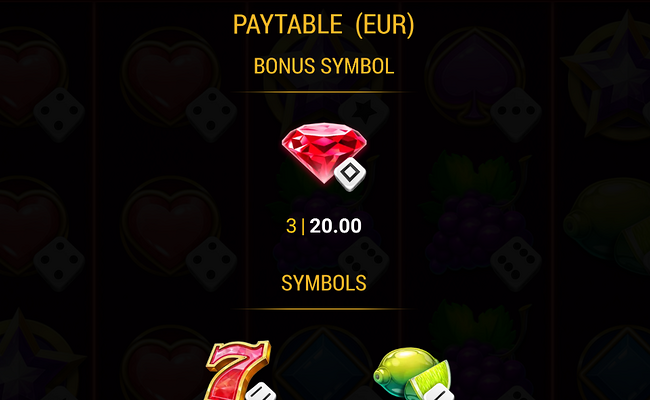 ruby joker dice paytable 2
