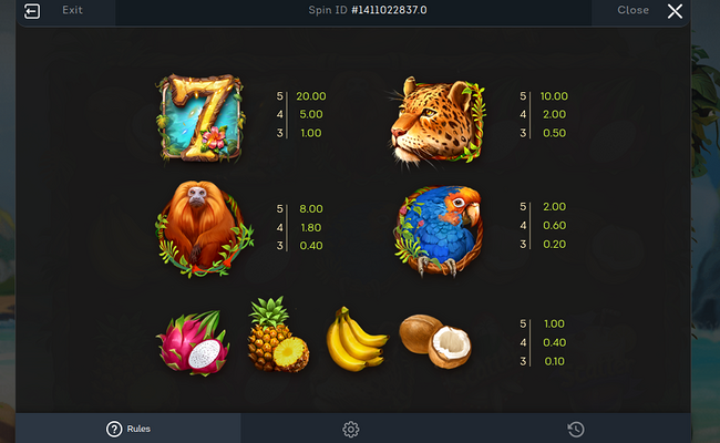 samba da deusa paytable