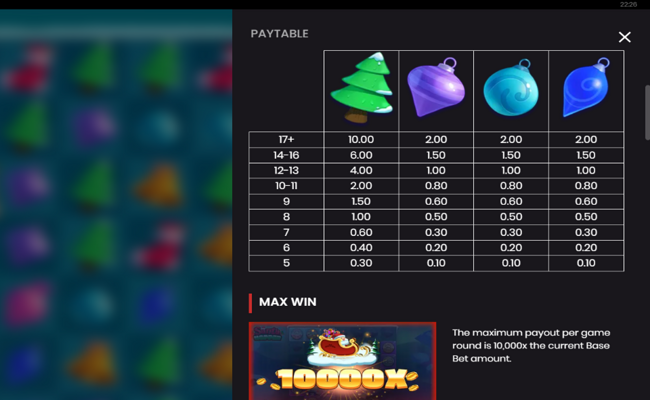 santa hopper paytable 2