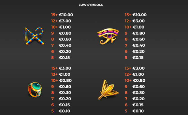 scara bucks paytable 2