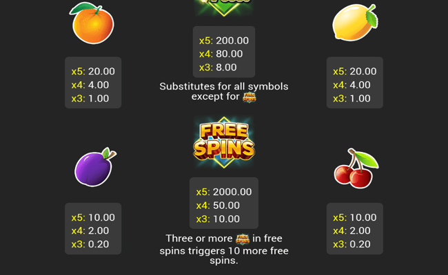 seven classic slot paytable2