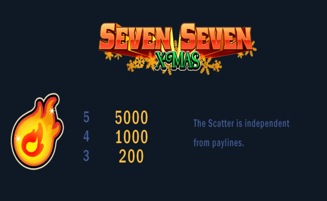 seven seven xmas paytable 1