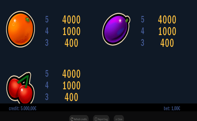 seven seven xmas paytable 3