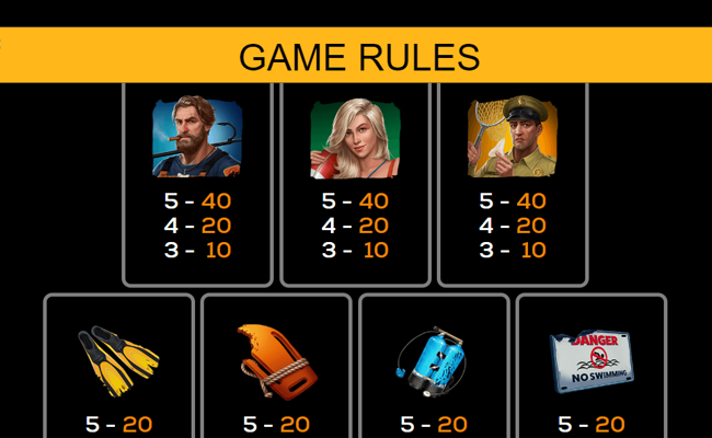 shark shore paytable 1