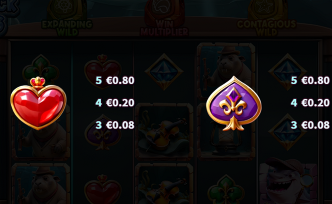 sharkluck holmes paytable 4