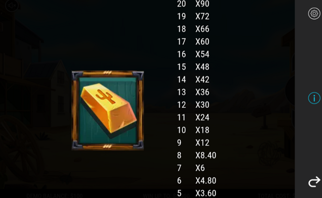 sheriffs sticky cash paytable 3