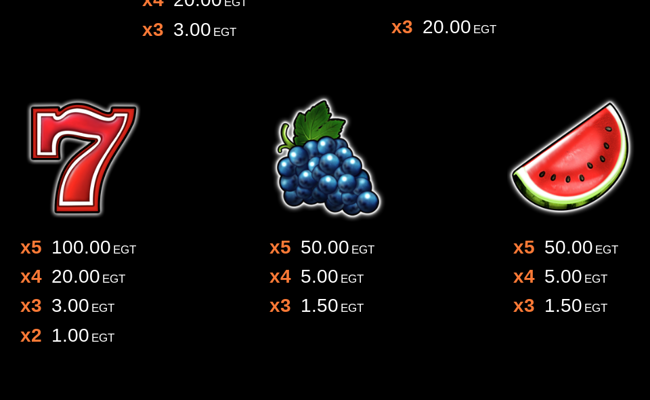 shining crown bell link paytable 2