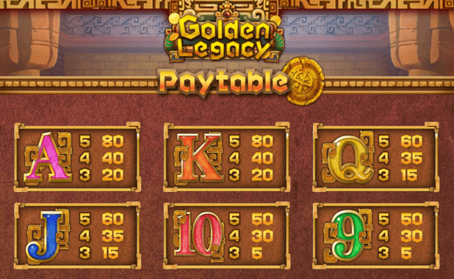 simpleplay gaming golden legacy paytable2