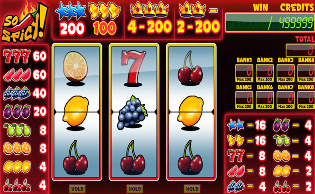 so spicy paytable