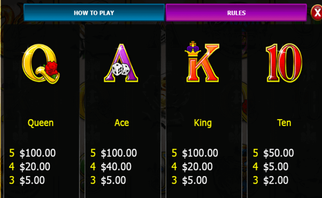 soul queen paytable3