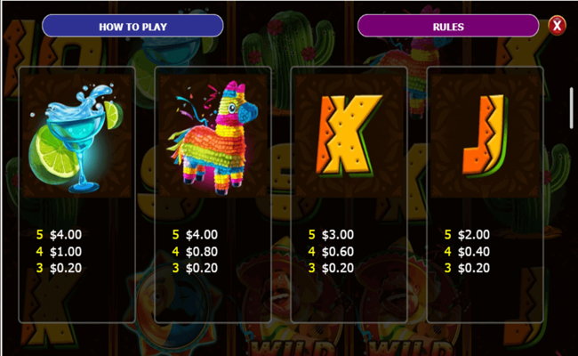 south of the border paytable2