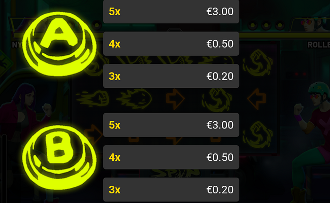 spin fighters paytable 6