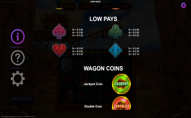 spirit of mustang west express paytable 2