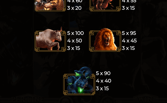 story of hercules paytable 2