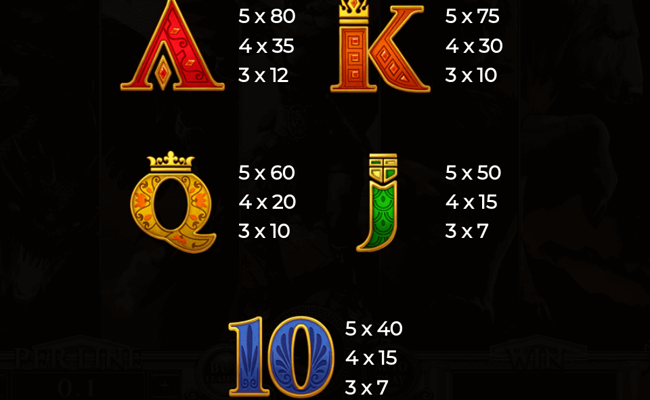 story of hercules paytable 3