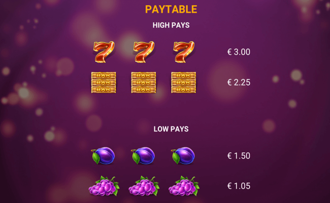 striking joker paytable