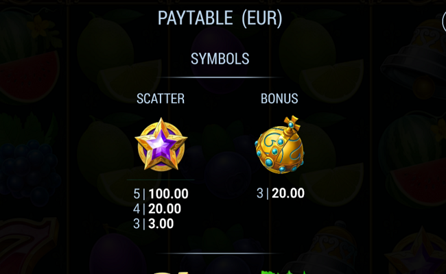 stunning crown cash mesh link paytable 1