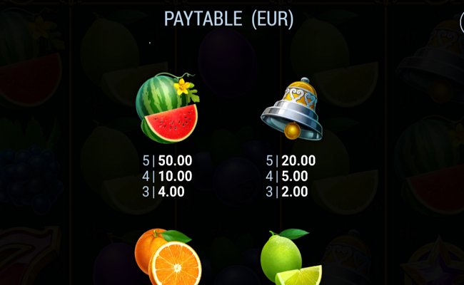 stunning crown cash mesh link paytable 3