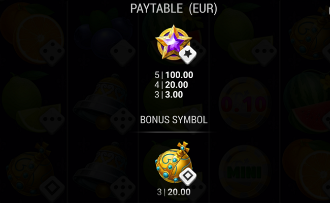 stunning crown cash mesh ultra dice paytable 1