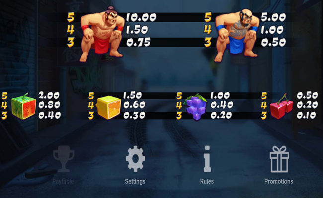 sumo sumo paytable