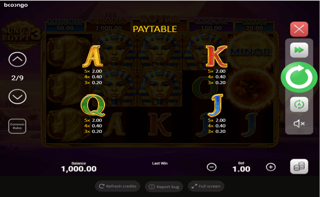 sun of egypt 3 paytable2