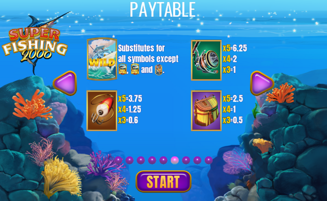 super fishing 2000 paytable 1