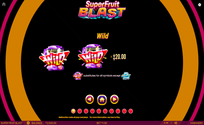 super fruit blast paytable 2