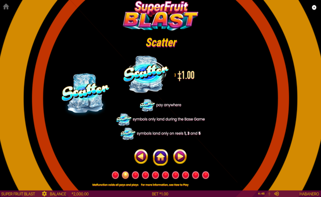 super fruit blast paytable 3