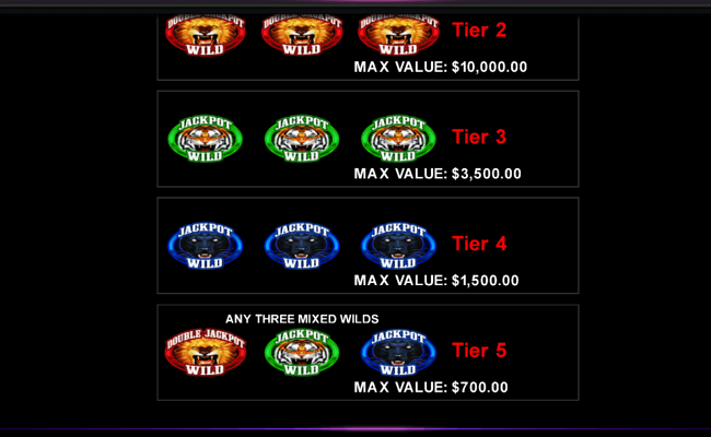 super jackpot double lion paytable 2