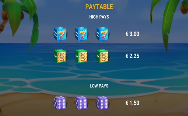 surfin joker dice paytable5